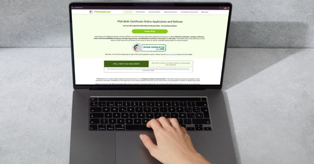 psa birth certificate, psa marriage certificate, psa death certificate online request with cenomar online application